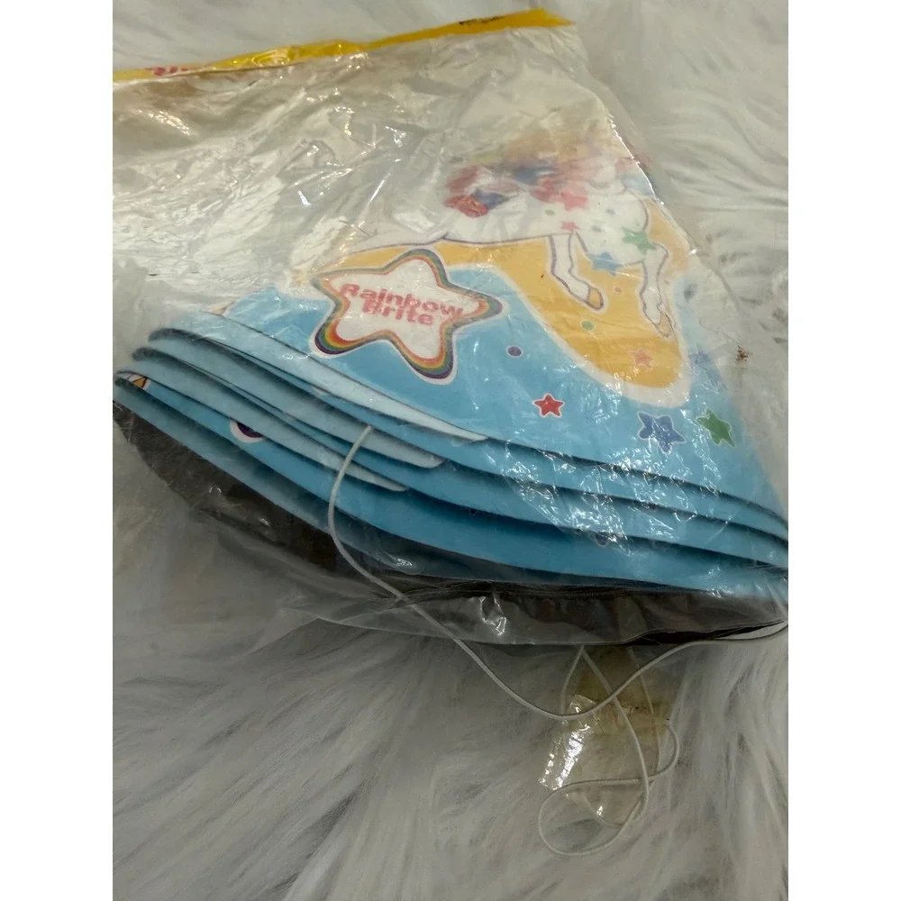 Vintage Rainbow Brite Party Hats 8 Count Hallmark Party Express 1980s Sealed